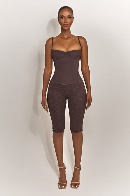The Brielle Capri Bottoms in Brown