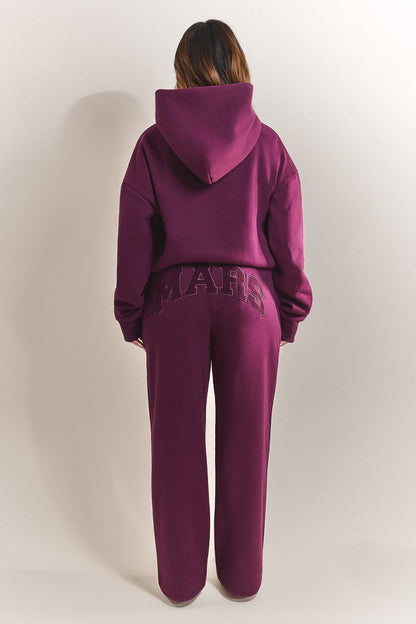 The Varsity Hoodie in Plum
