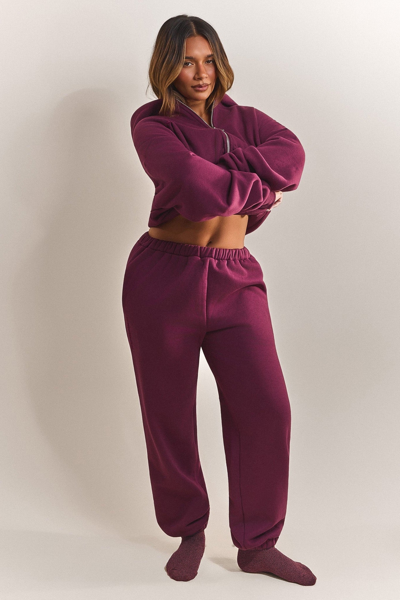 The Classics Cuffed Joggers in Plum