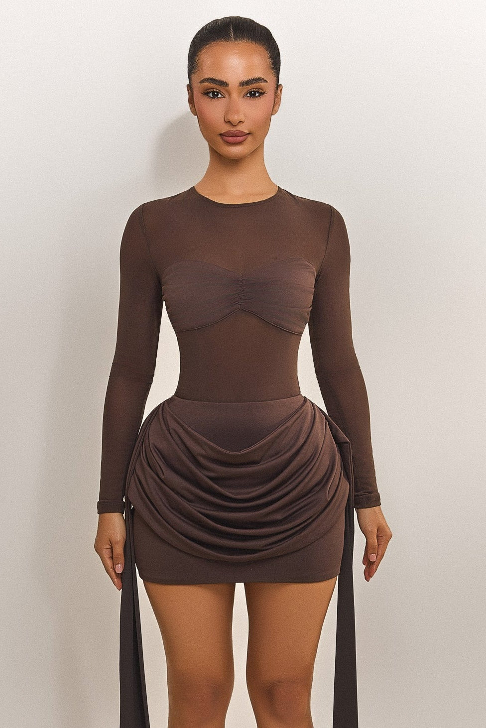 The Yara Bodysuit in Brown