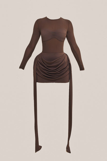 The Yara Bodysuit in Brown