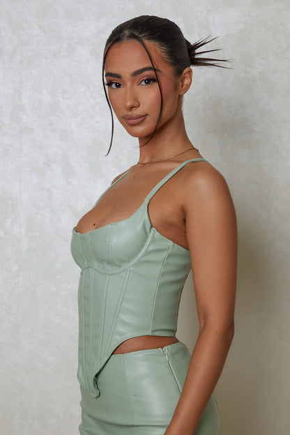 The Boss Leather Set in Sage