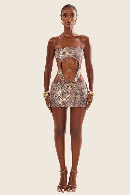 The Sloan Swim Set in Animal Print