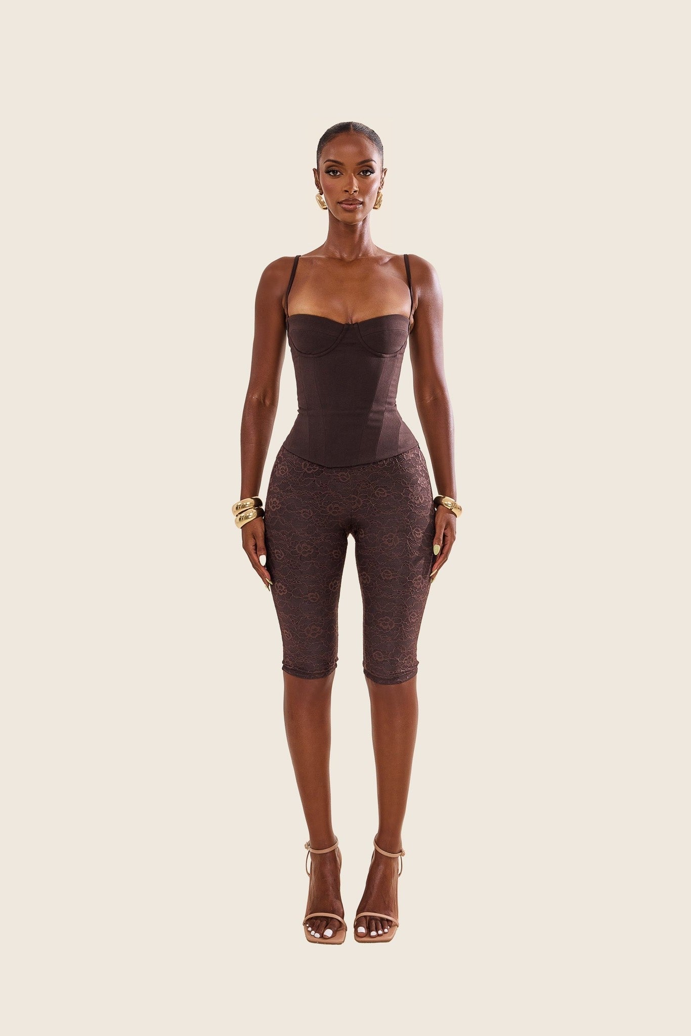 The Brielle Capri Bottoms in Brown