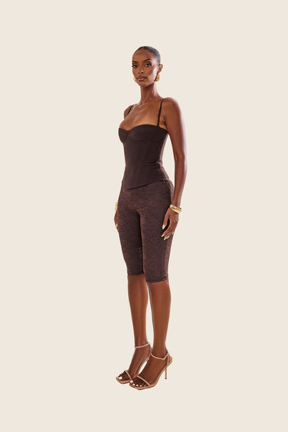 The Brielle Capri Bottoms in Brown