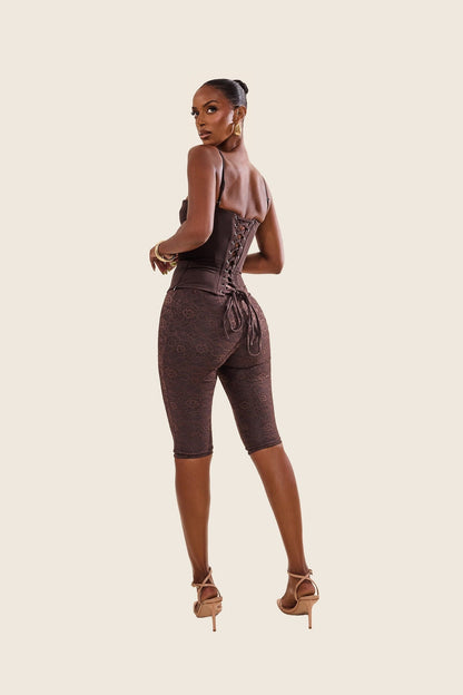 The Brielle Capri Bottoms in Brown