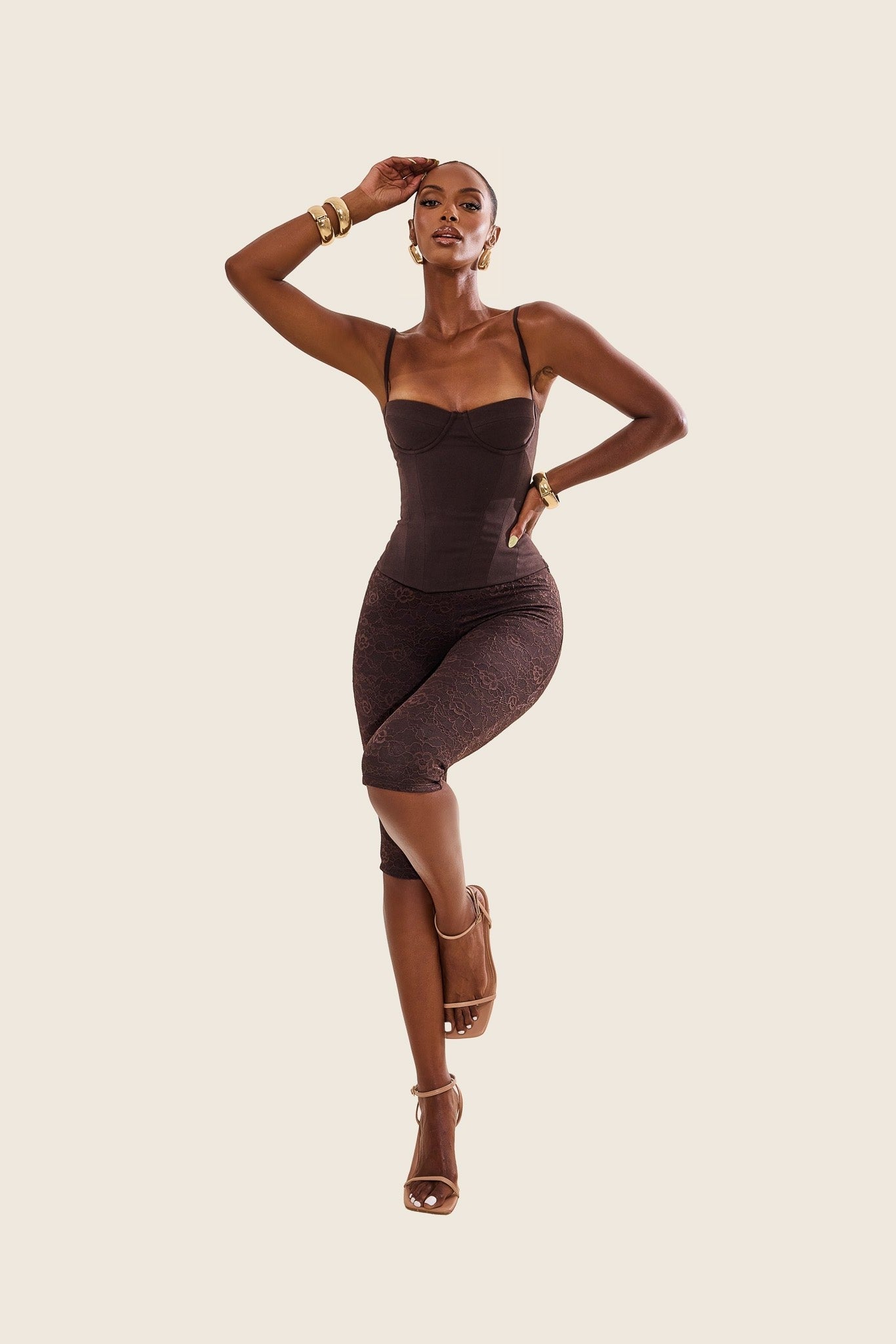 The Brielle Capri Bottoms in Brown