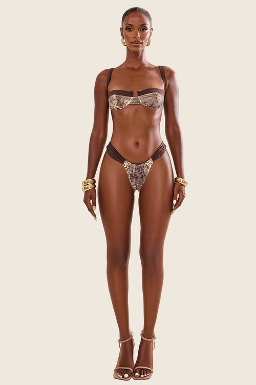 The Valeria Bikini in Brown