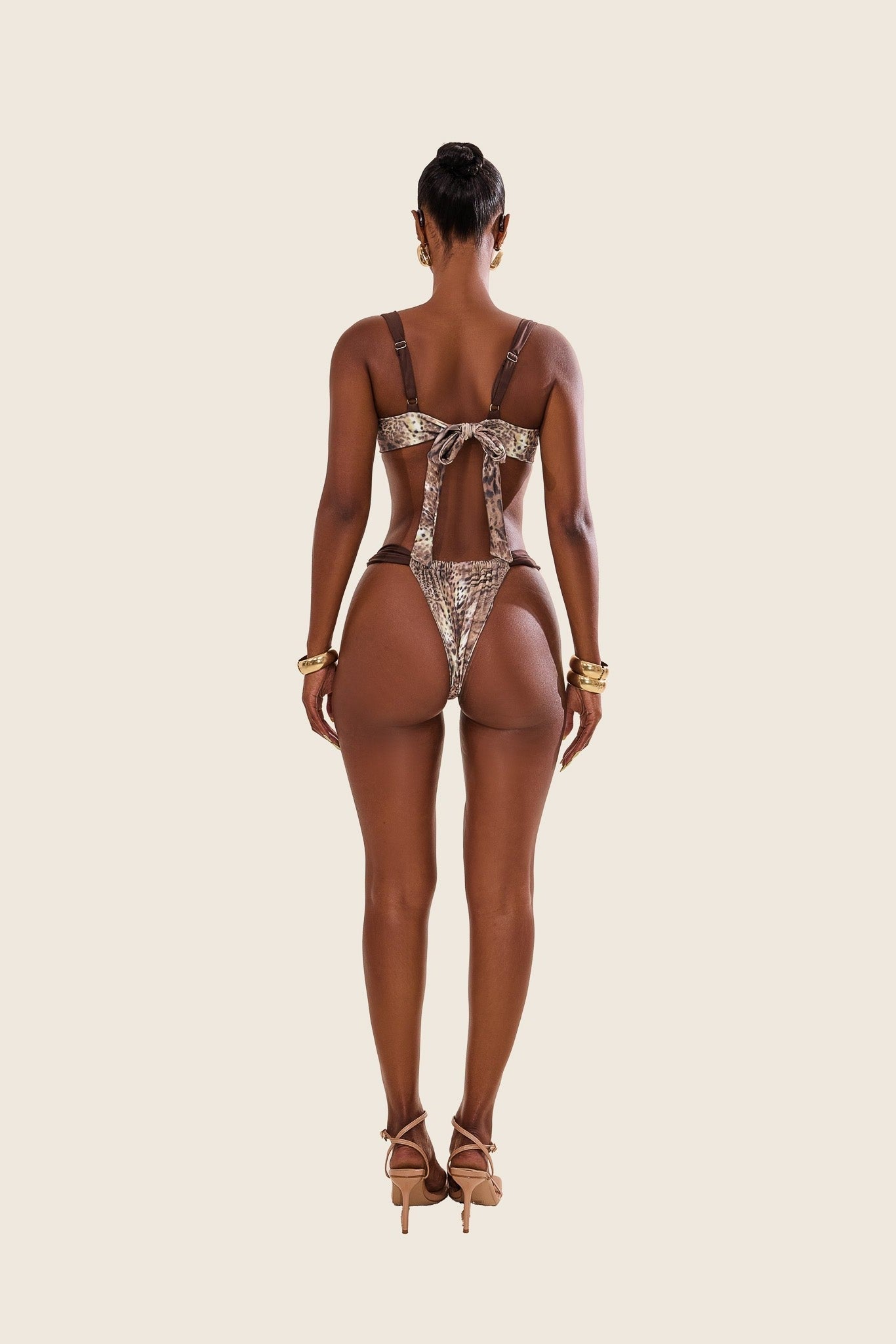 The Valeria Bikini in Brown