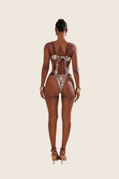 The Valeria Bikini in Brown