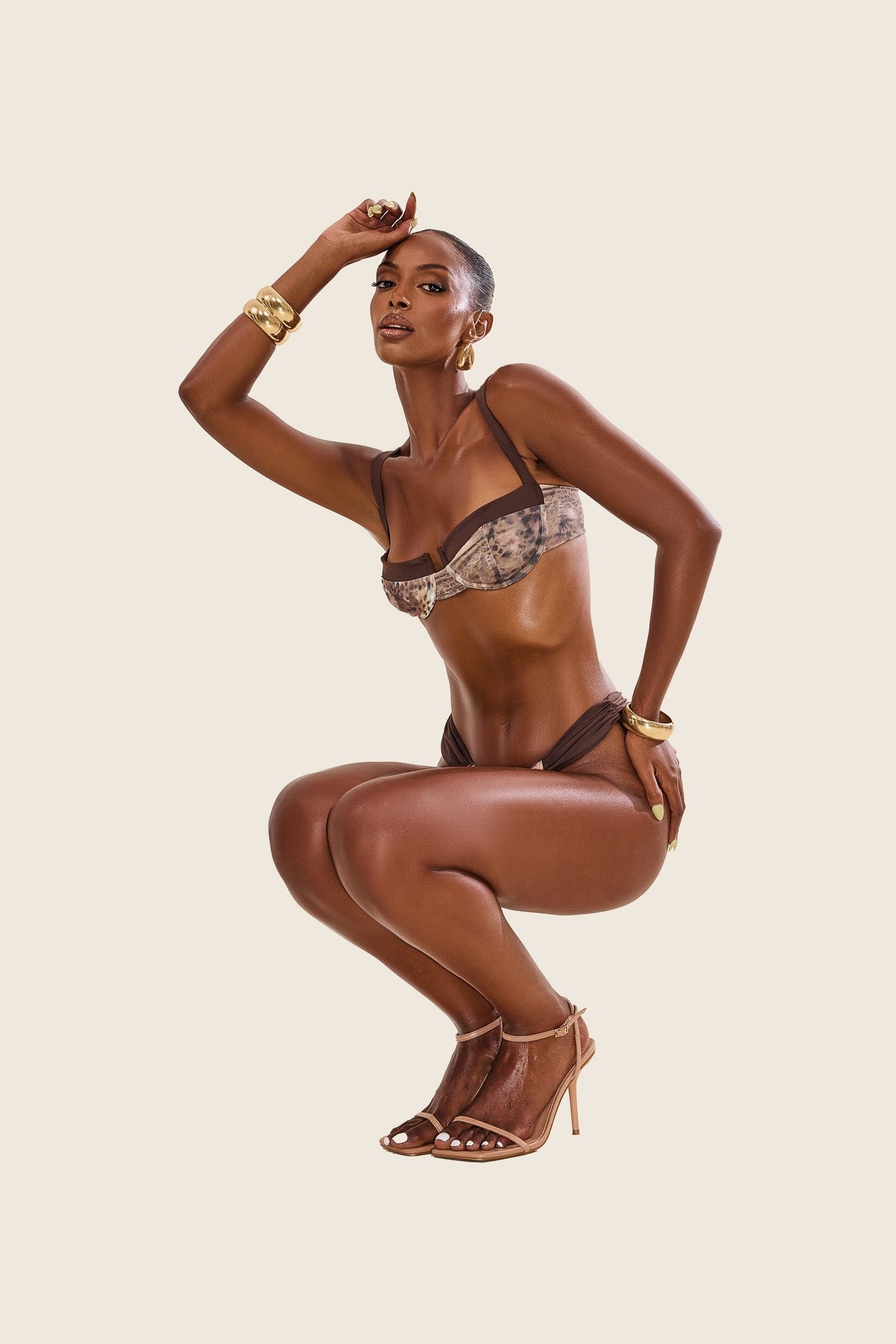 The Valeria Bikini in Brown