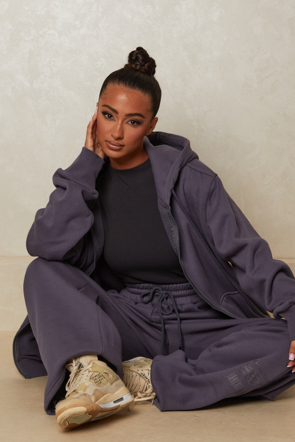 Life On Mars Zip Jacket in Charcoal