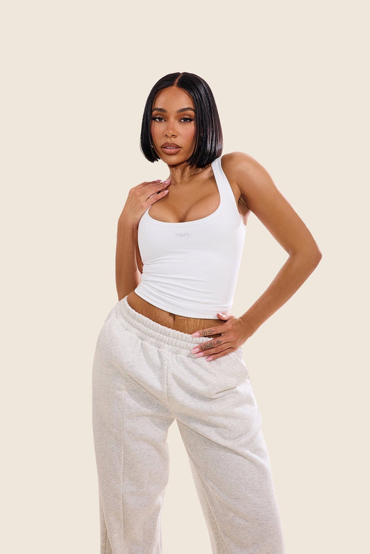 The Sculpt Vest Top in White