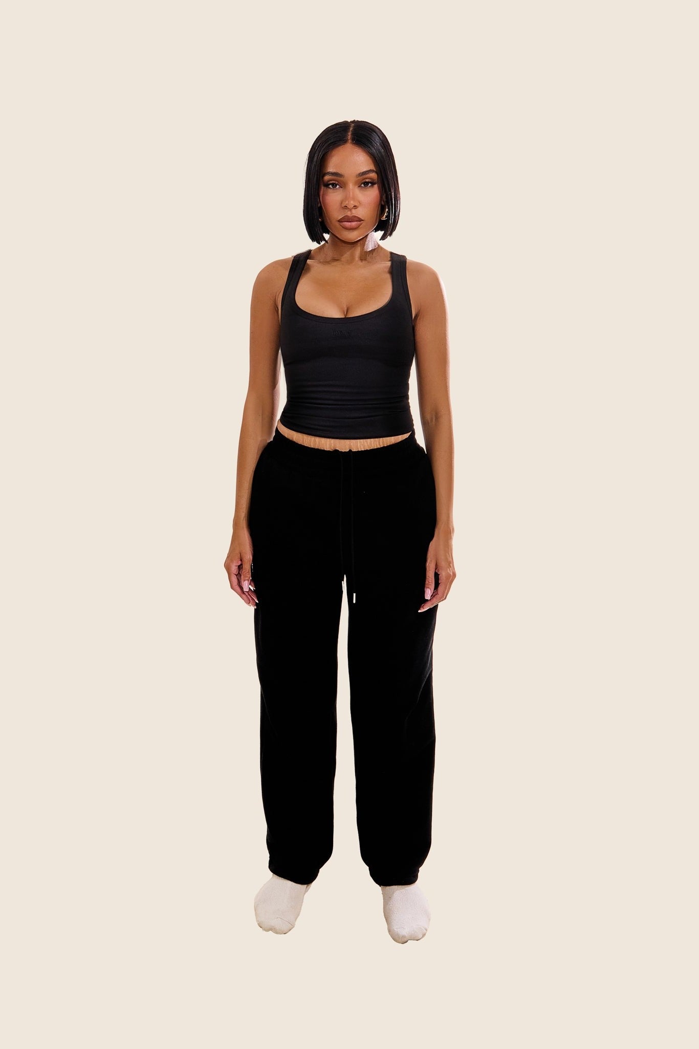 The Sculpt Vest Top in Black