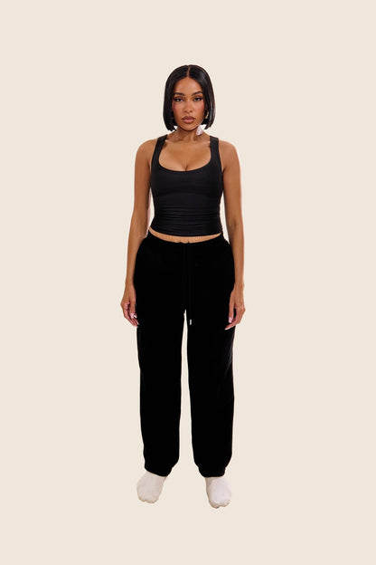 The Sculpt Vest Top in Black