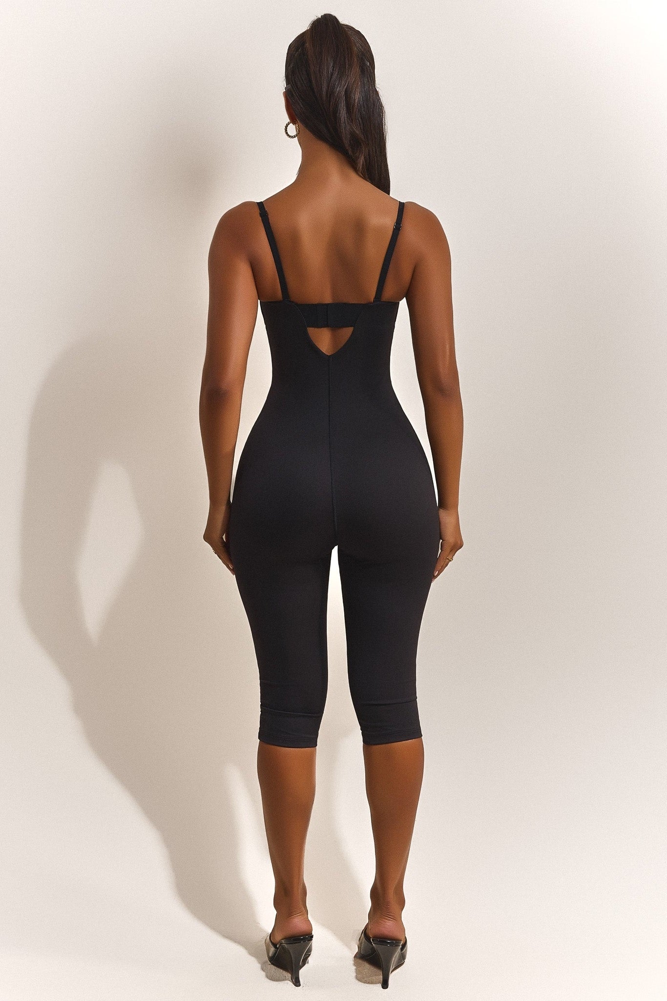 The Sculpt Capri Jumpsuit in Black