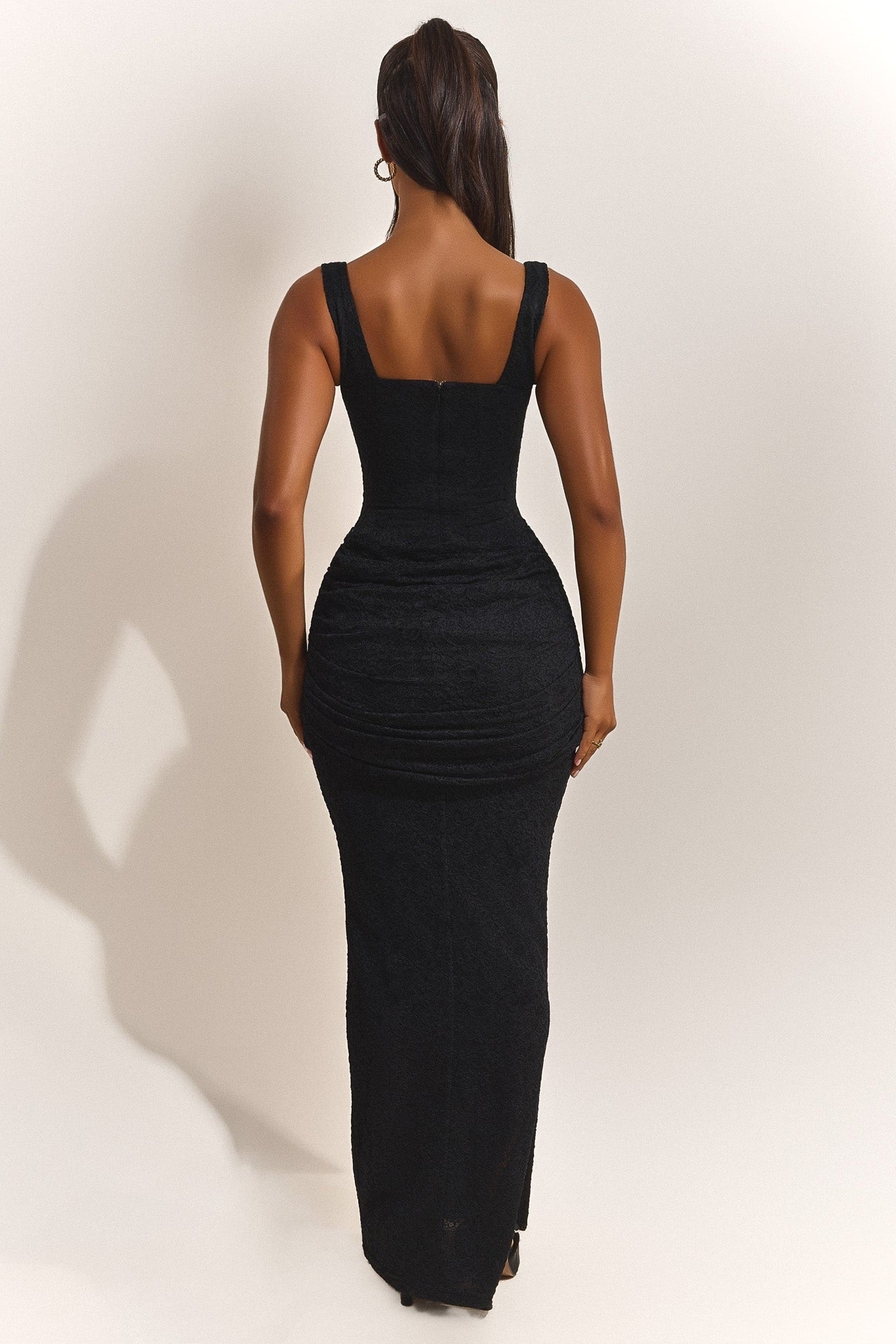 The Tie Front Maxi Dress in Black