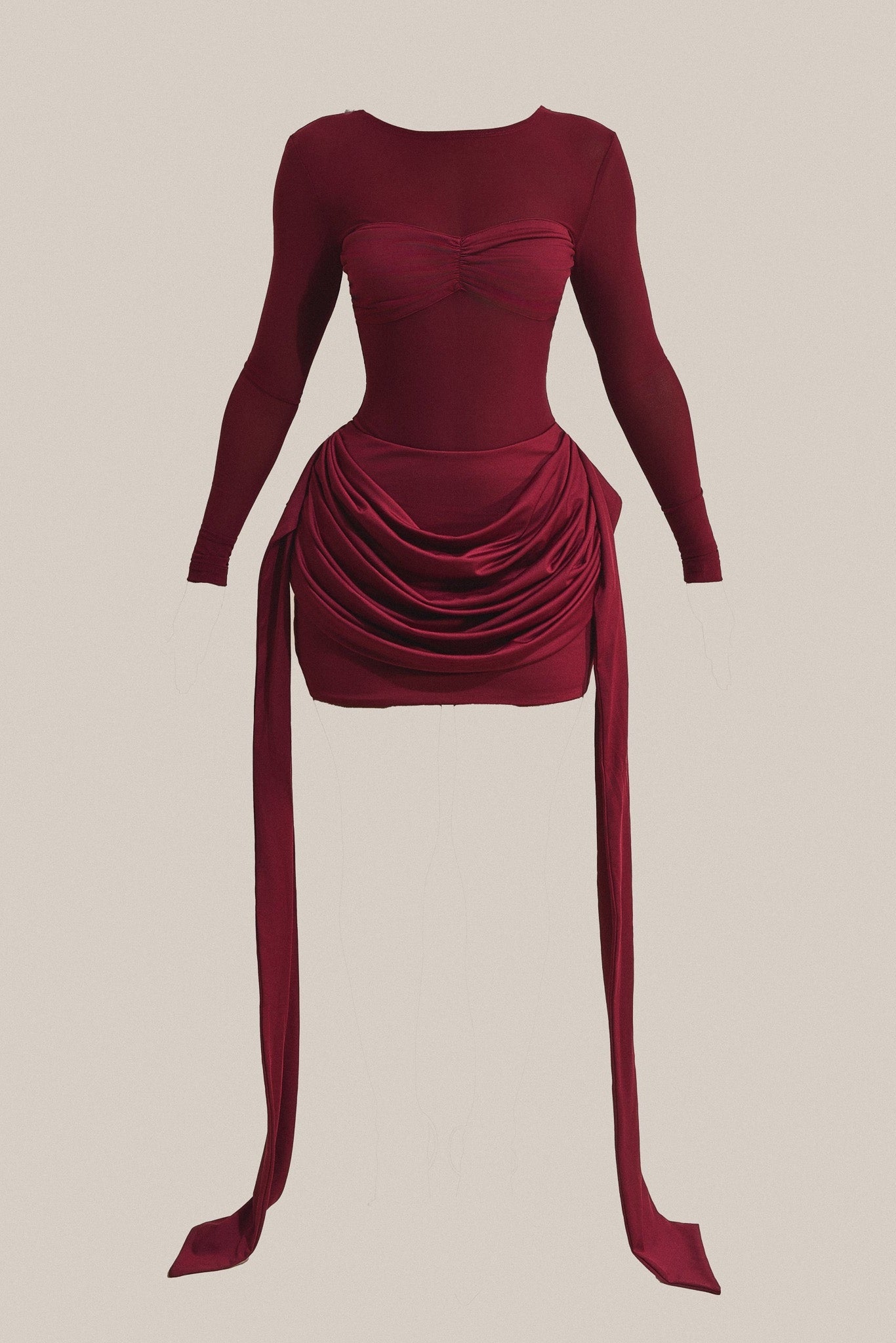 The Yara Bodysuit in Wine