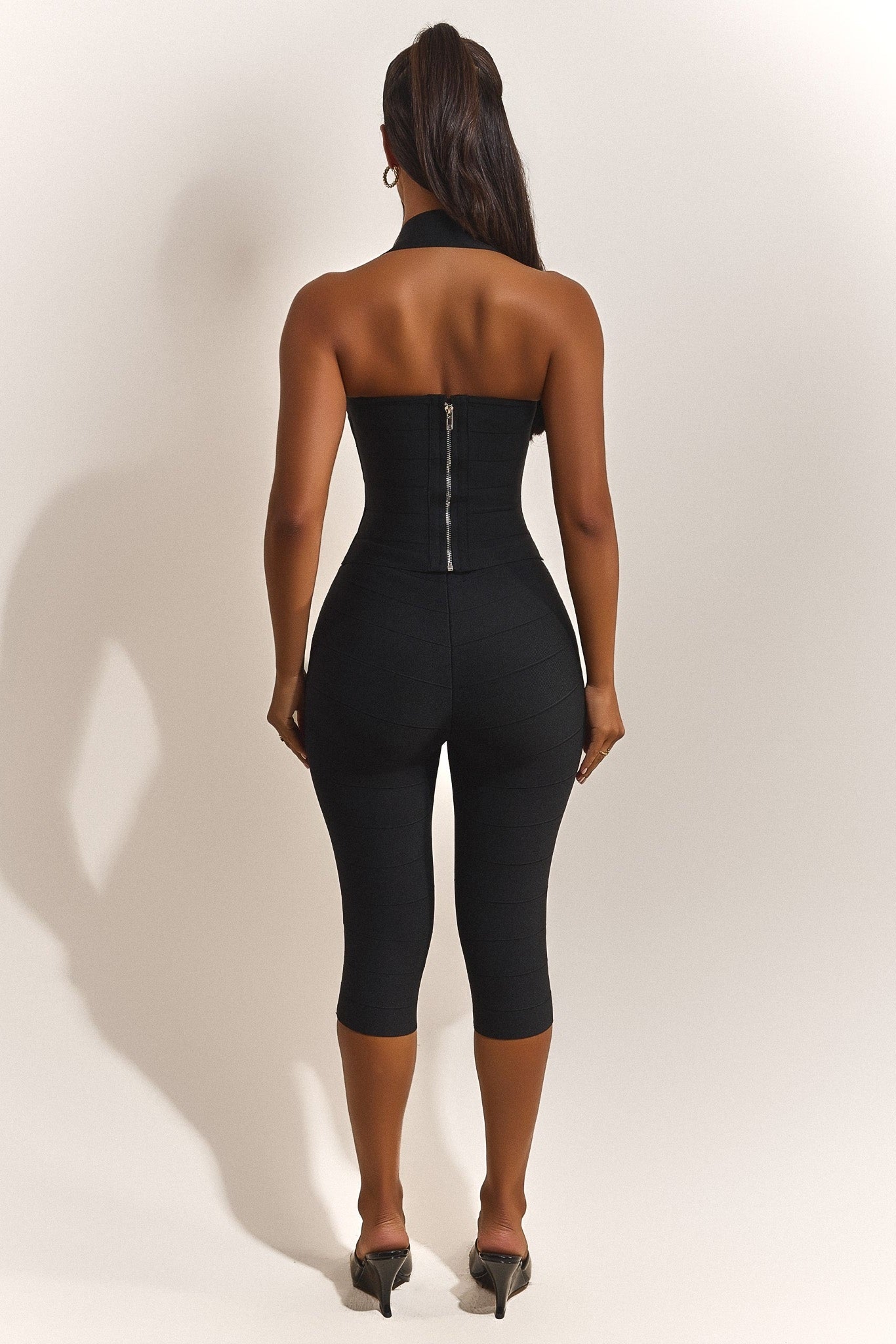 The Natalia Halter Neck Top in Black