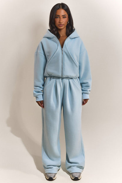 The Graphic Mars Zip Up Jacket in Baby Blue