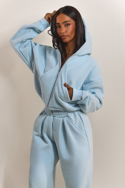The Graphic Mars Zip Up Jacket in Baby Blue