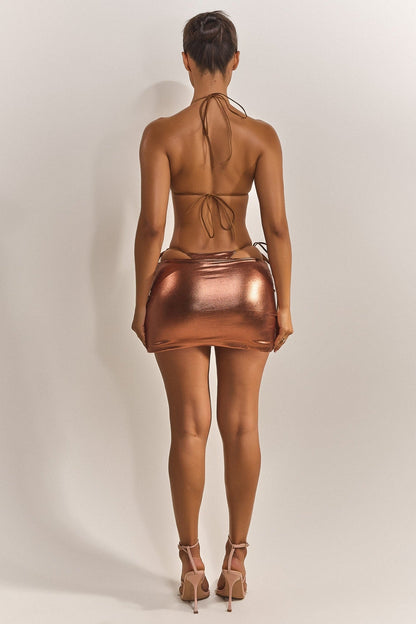 The Three Piece Bikini Set in Bronze