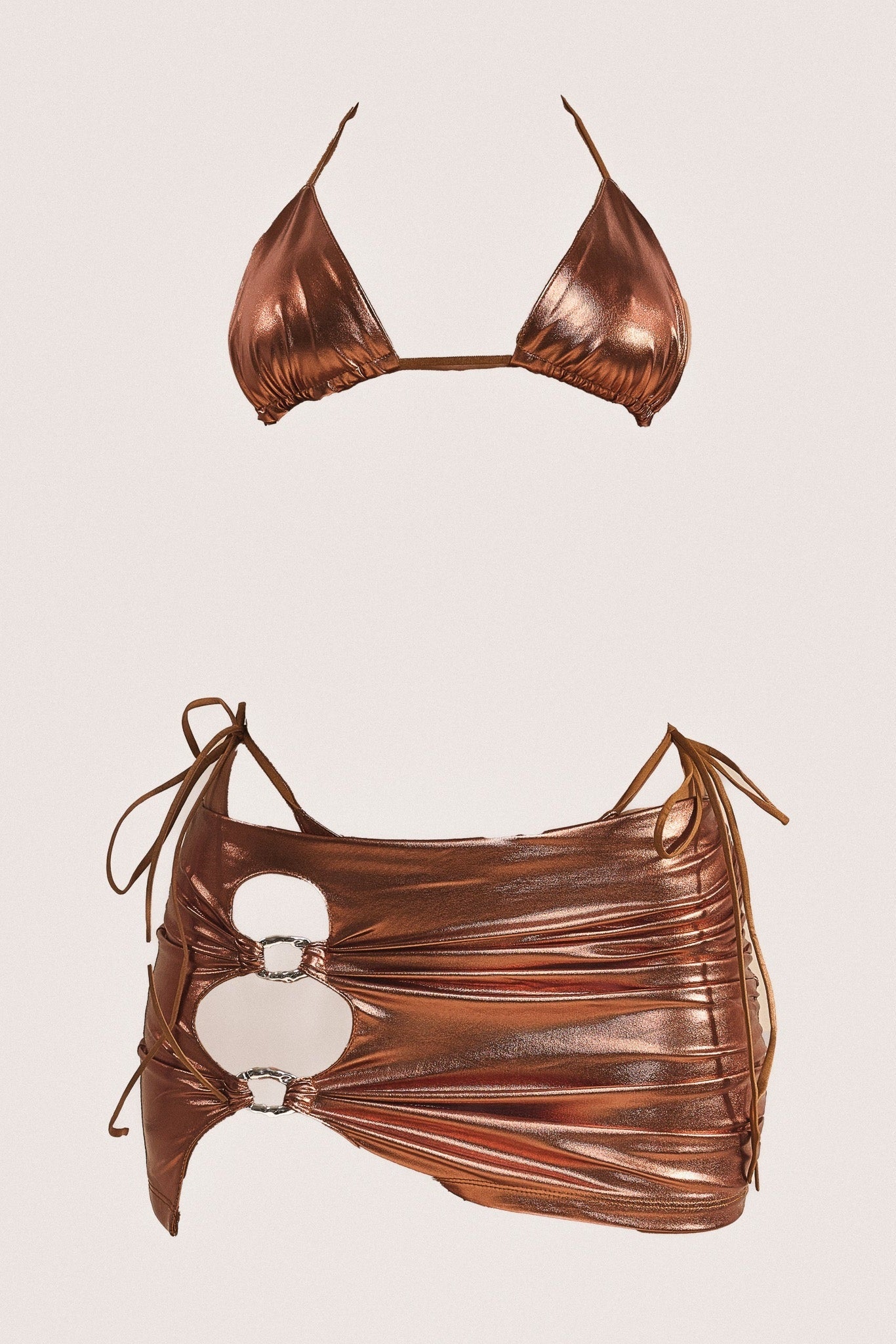 The Three Piece Bikini Set in Bronze