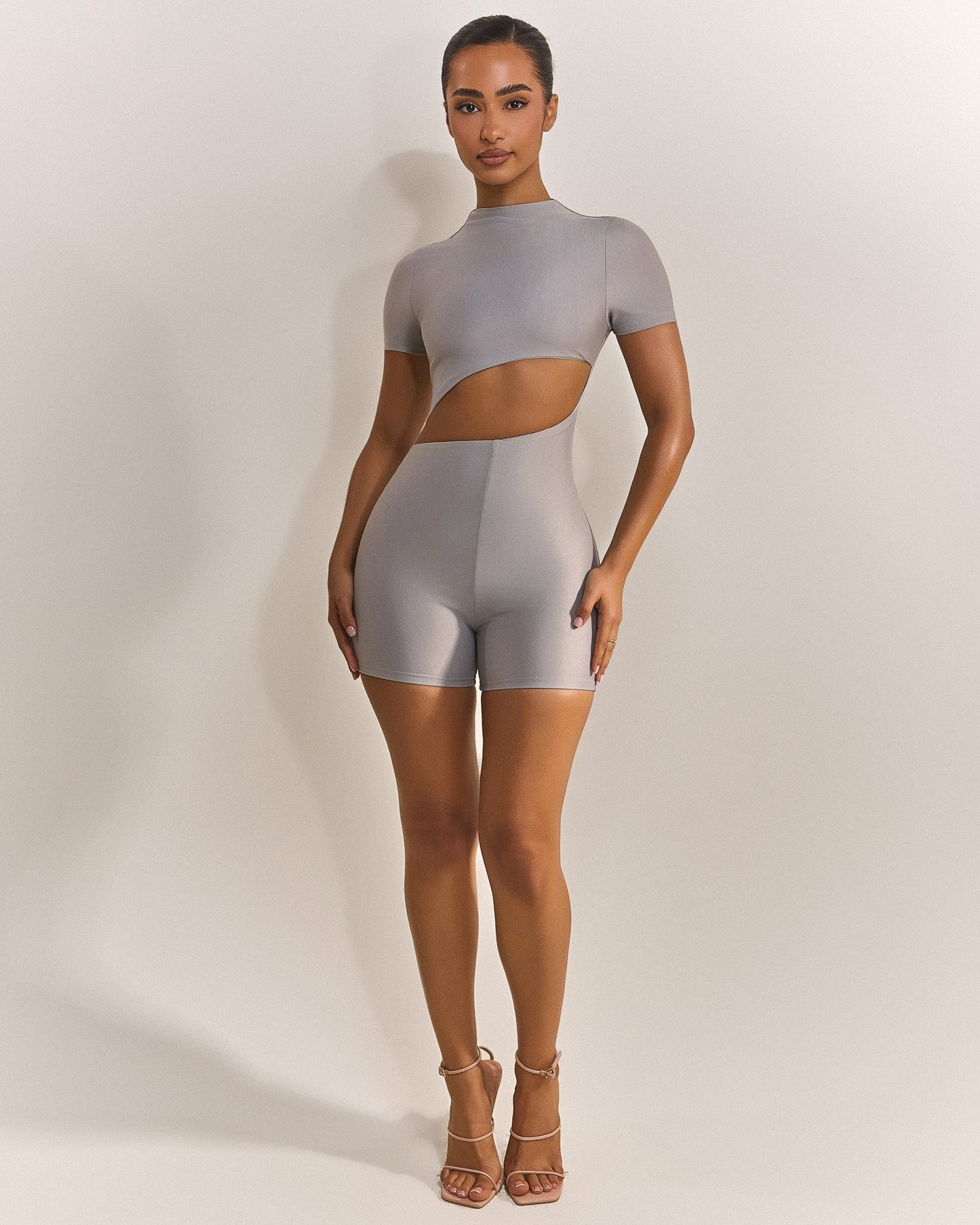 The Cut Out Playsuit in Grey