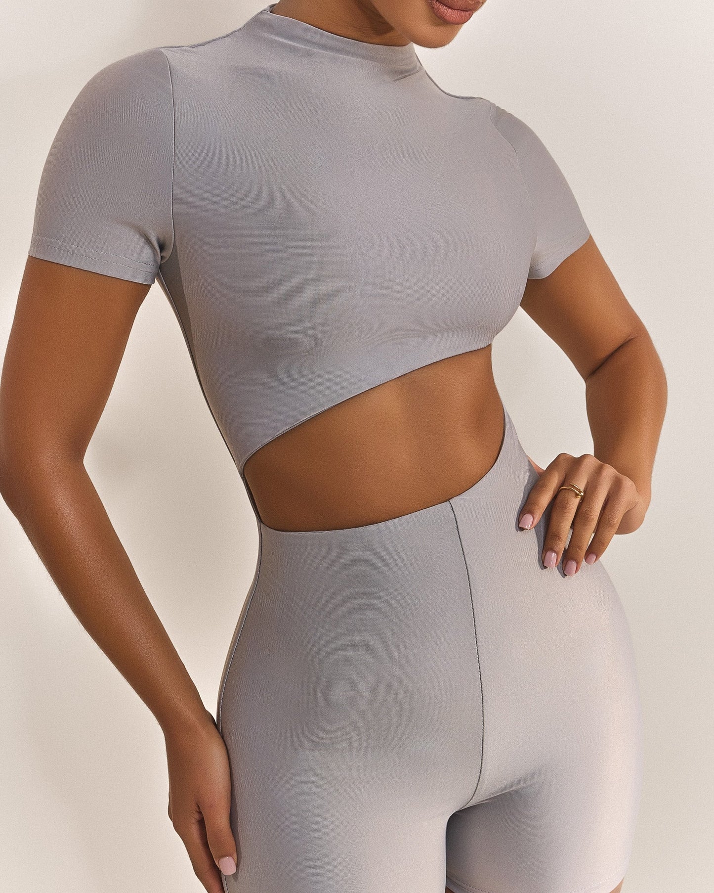 The Cut Out Playsuit in Grey