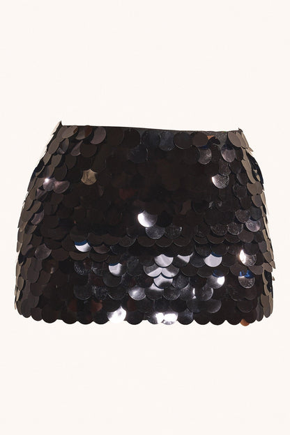 The Shimmi Mini Skirt in Black
