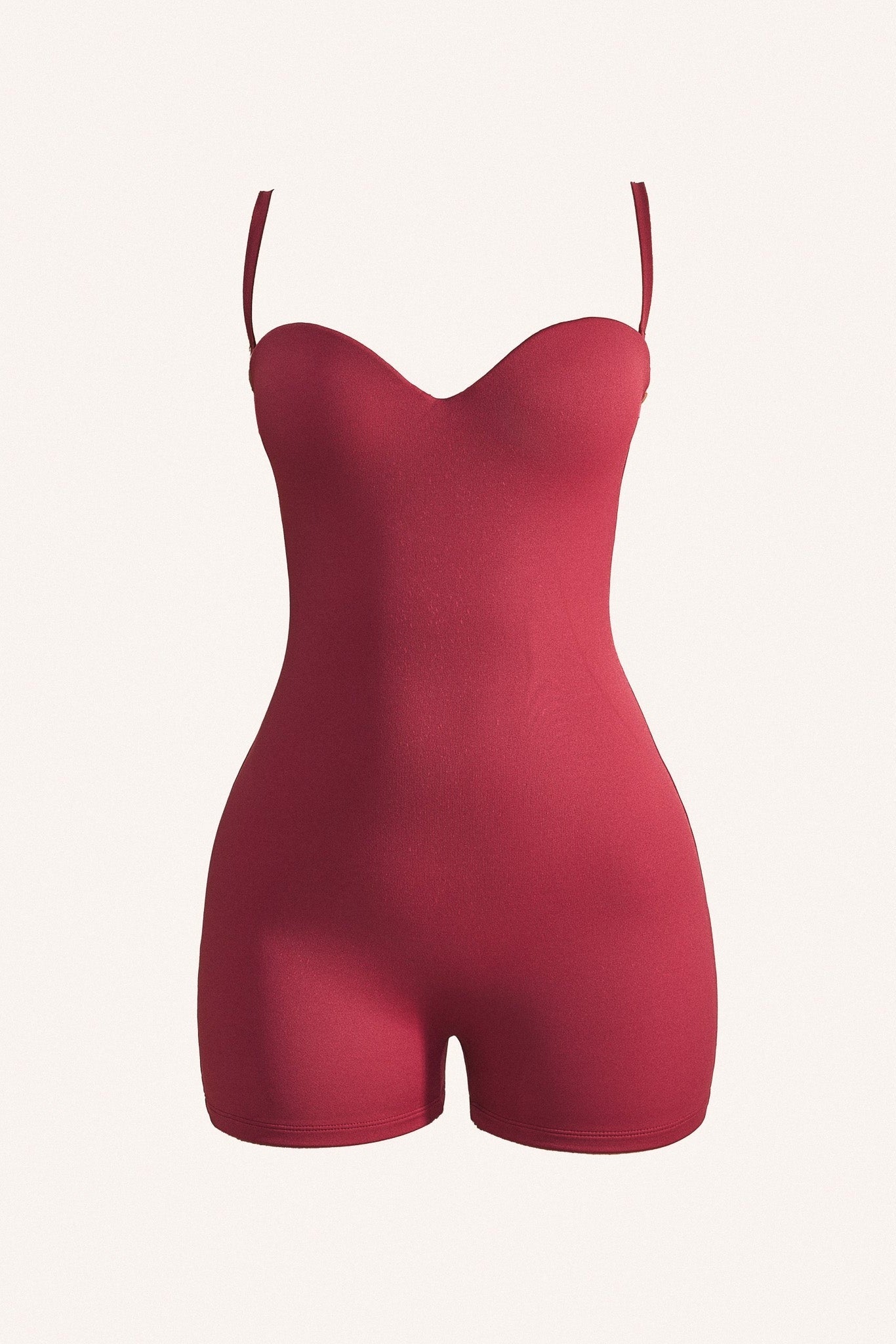 The Sculpt Playsuit in Red