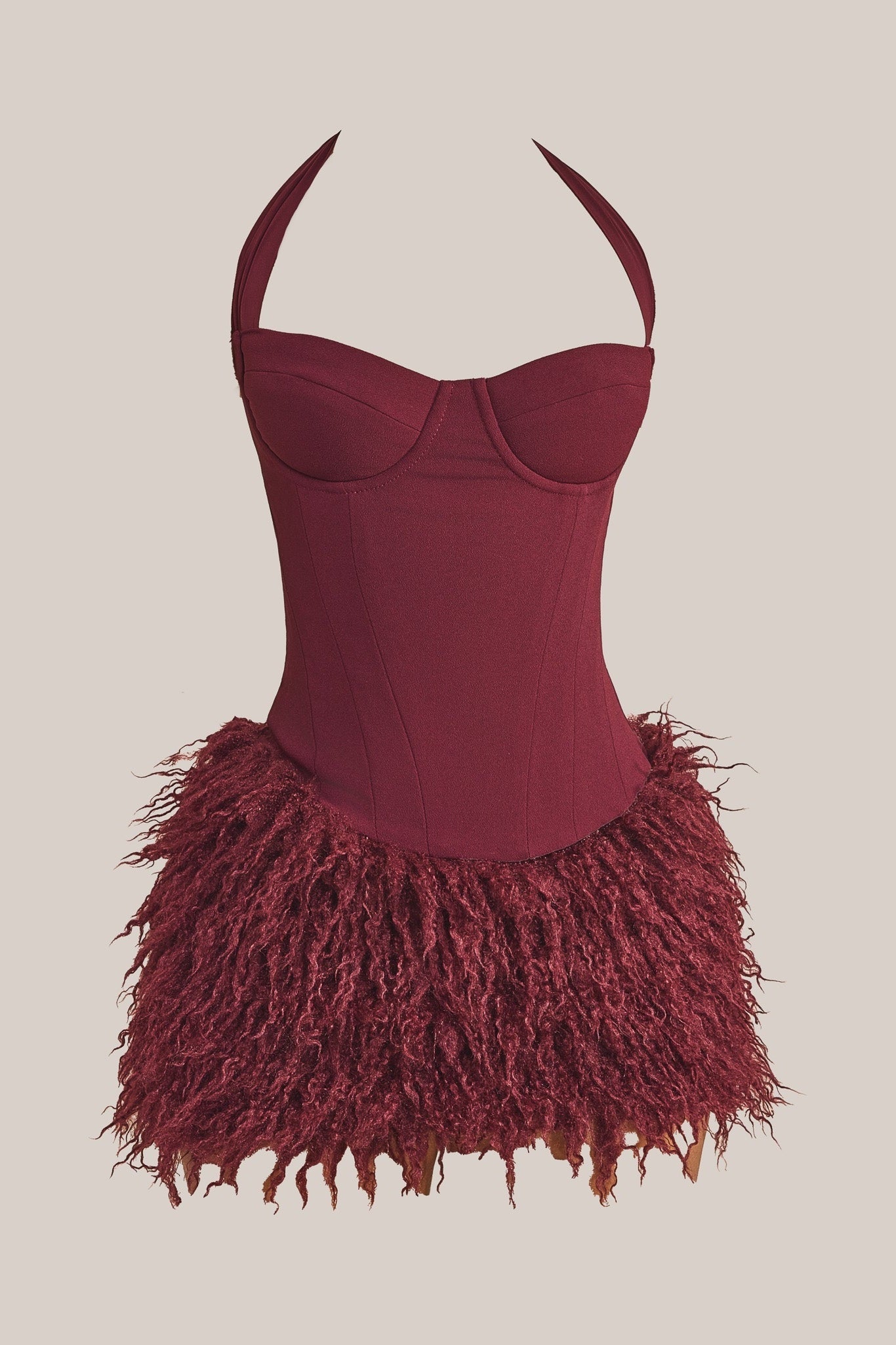 The Zadie Lace Up Corset Top in Wine