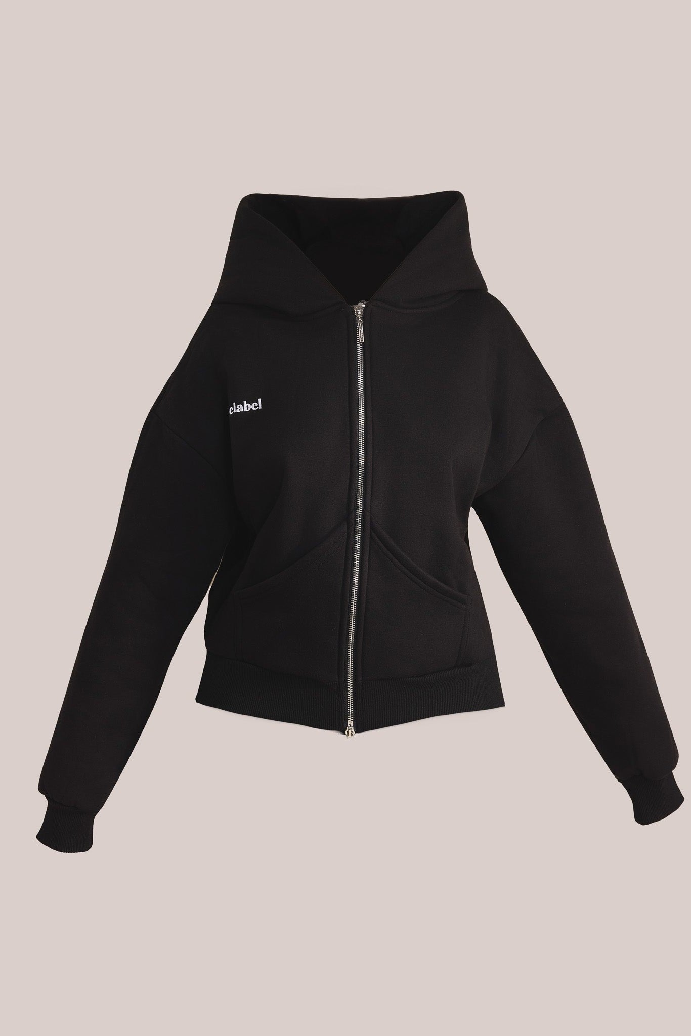 The Classics Longline Zip Jacket in Black