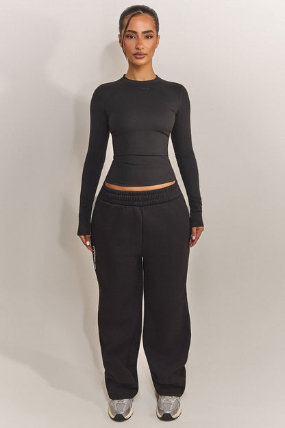 The Sculpt Long Sleeve Top in Black