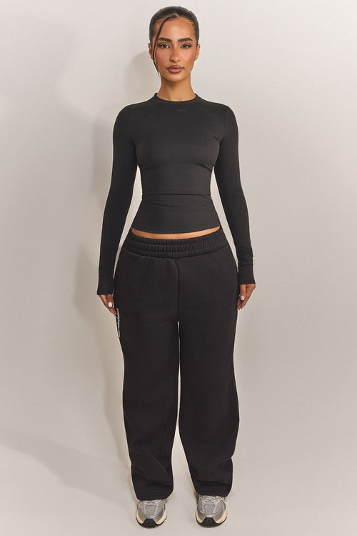 The Sculpt Long Sleeve Top in Black