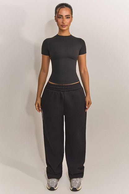 The Sculpt Short Sleeve Top in Black