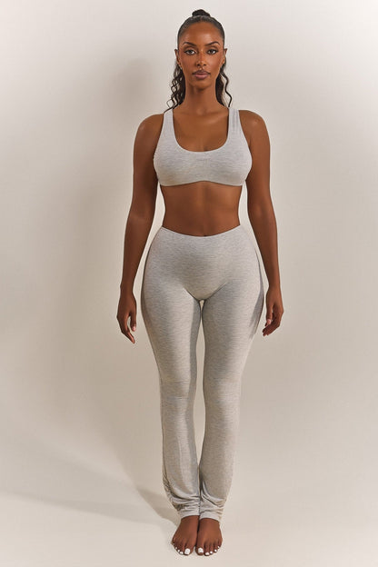 The Scoop Bralet in Grey Marl