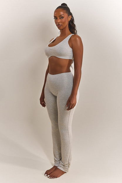 The Scoop Bralet in Grey Marl