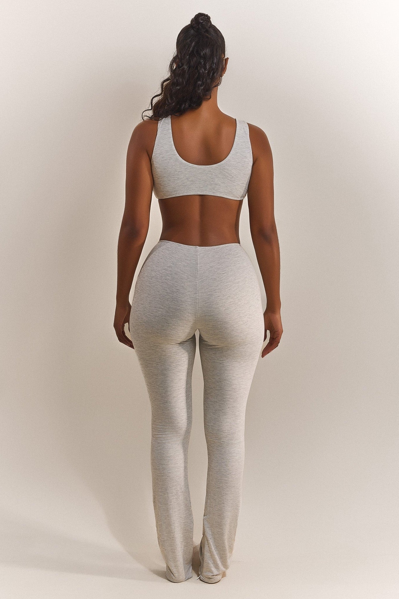 The Scoop Bralet in Grey Marl