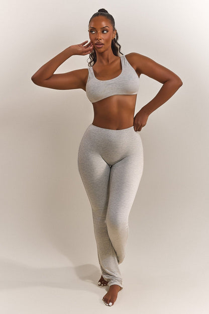 The Scoop Bralet in Grey Marl