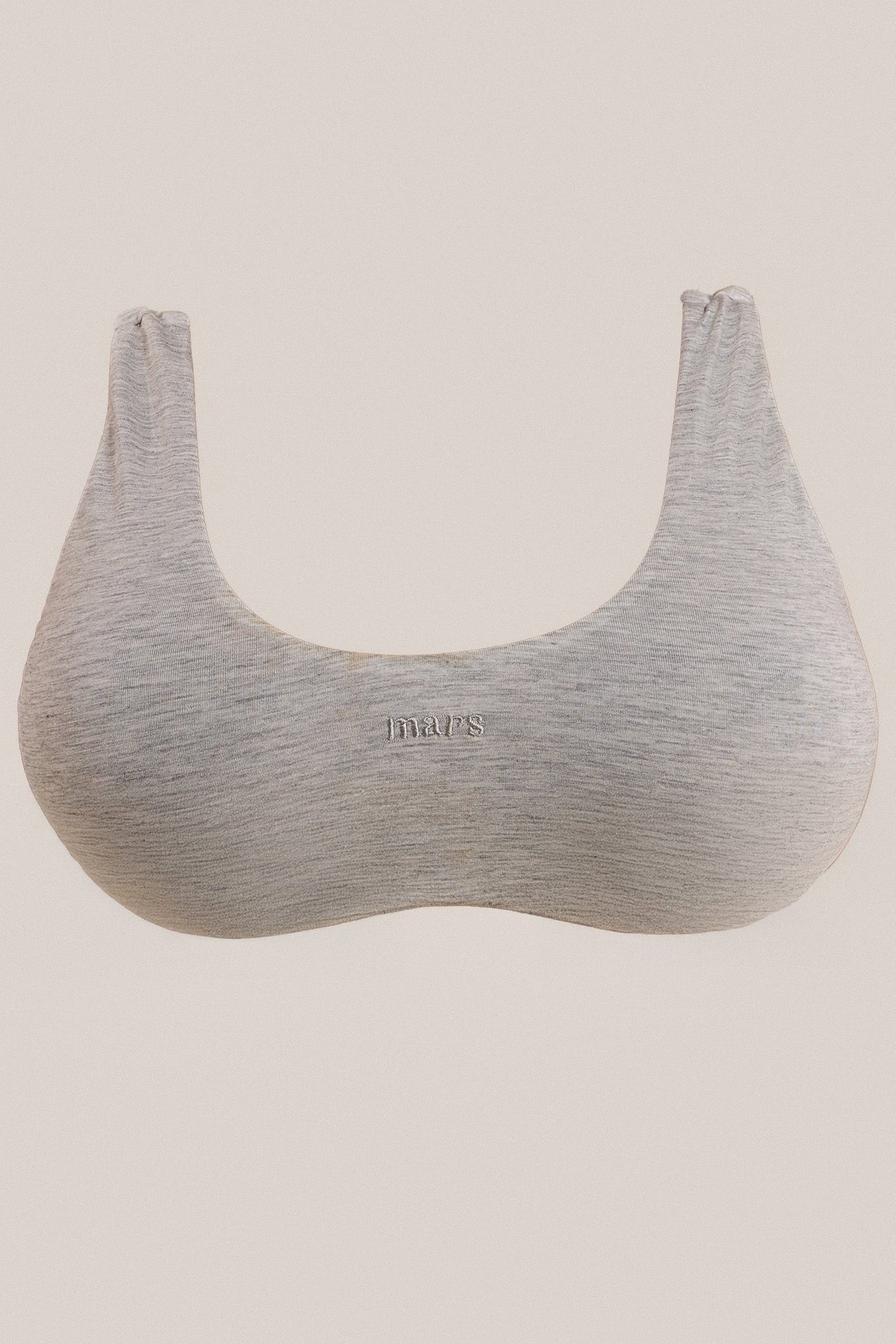 The Scoop Bralet in Grey Marl