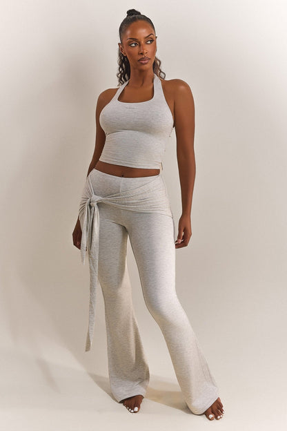 The Tie Trouser in Grey Marl