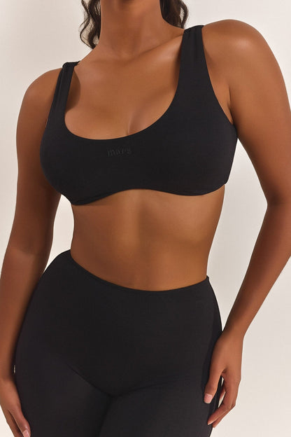 The Scoop Bralet in Black
