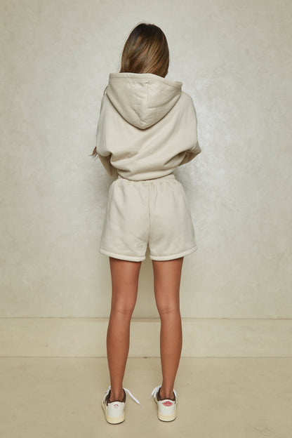 The Essentials Hoodie in Stone