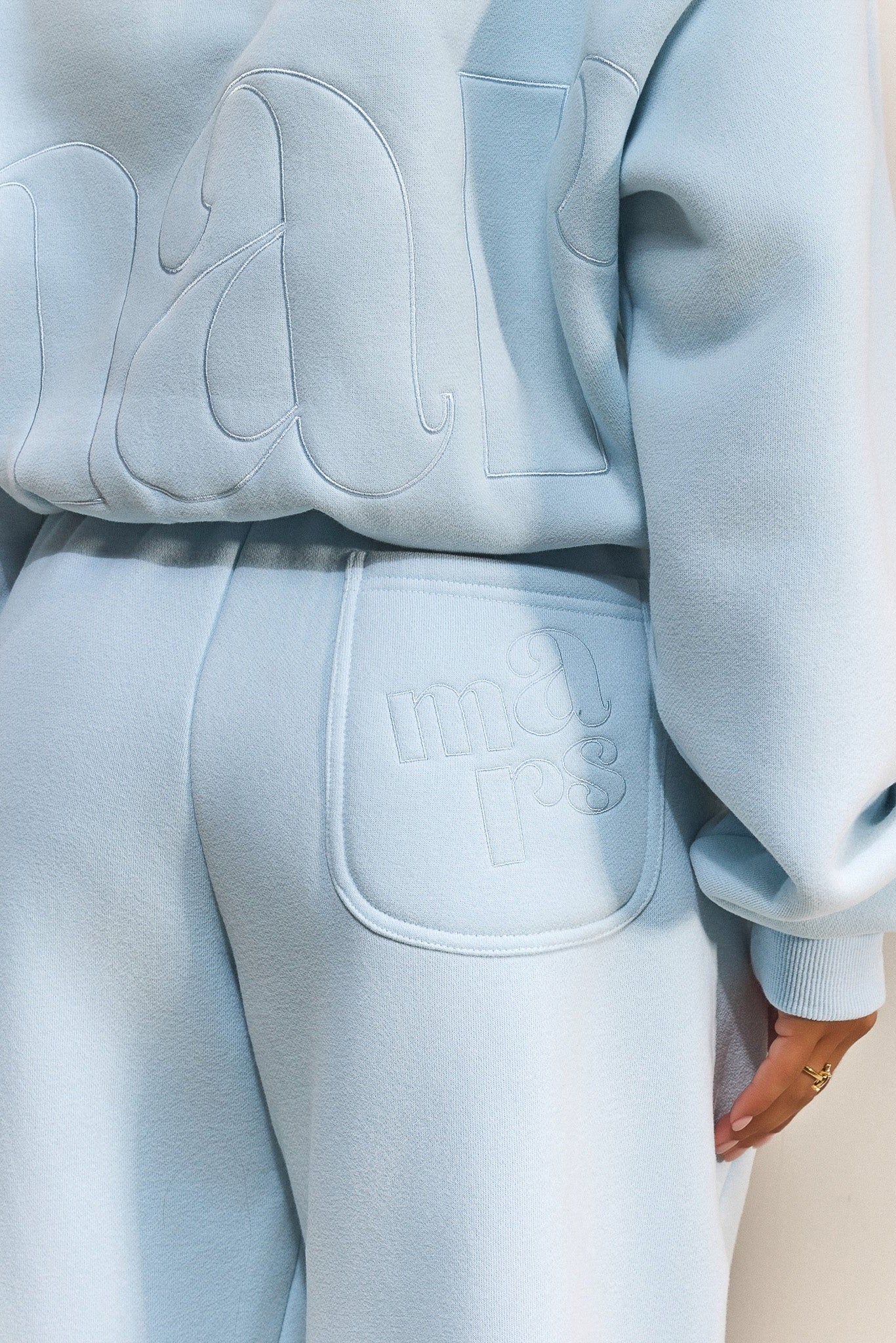 The Graphic Mars Zip Up Jacket in Baby Blue