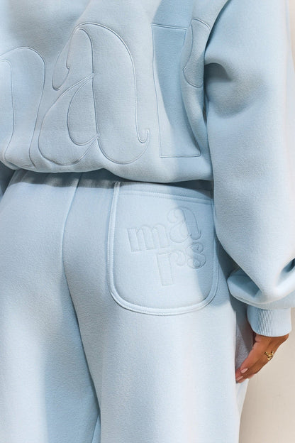 The Graphic Mars Zip Up Jacket in Baby Blue