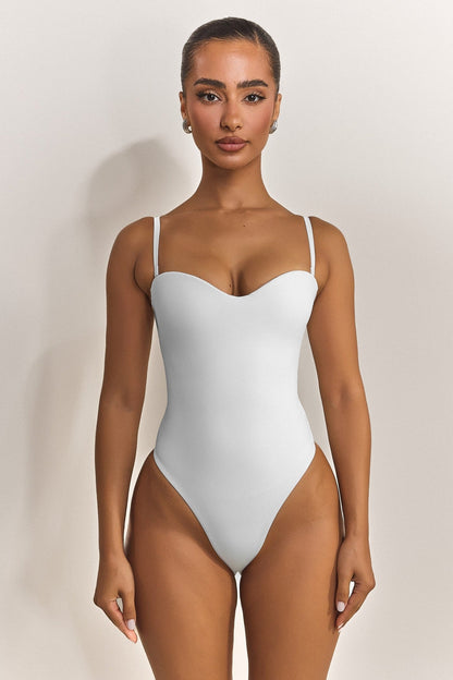 The Sculpt Bodysuit in White