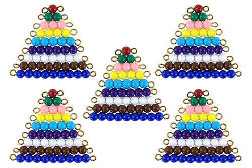 1-9 Coloured Bead Stairs - 5 Sets (N Beads)