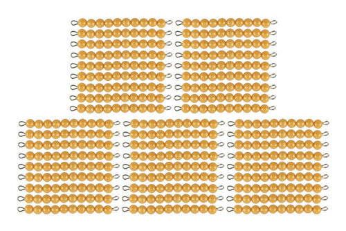45 Golden Bead Bars of Ten (C Beads)
