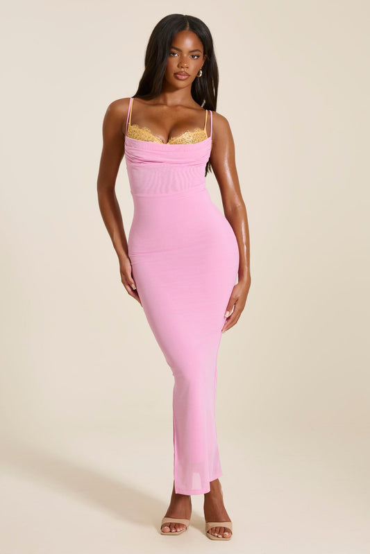The Aida Maxi Dress in Pink
